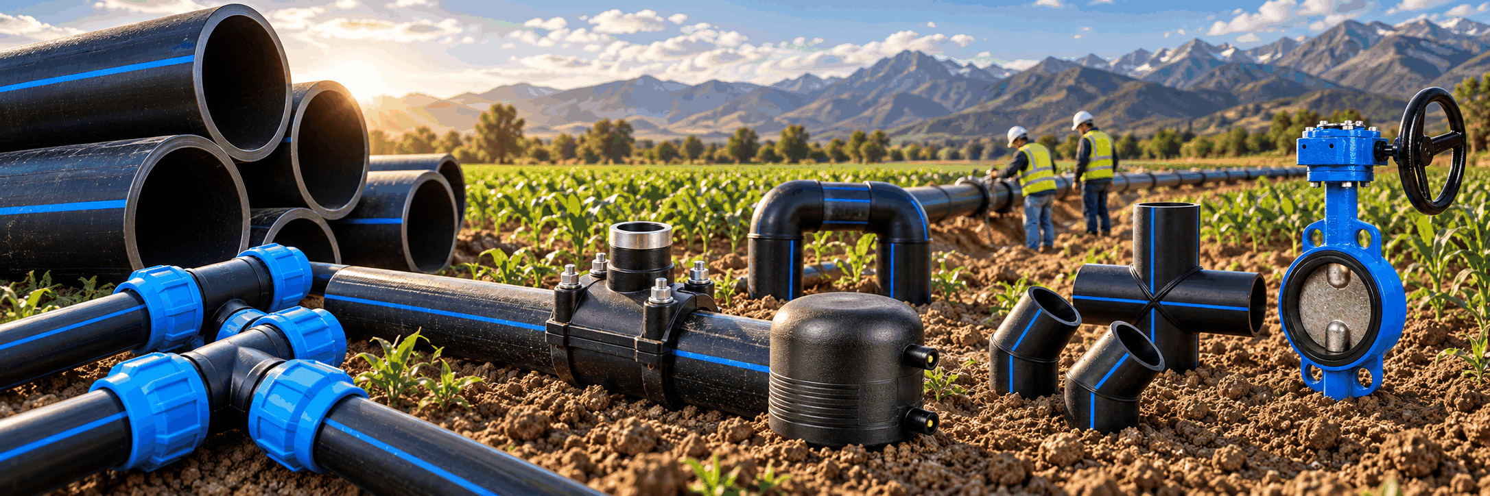 Accesorios HDPE PE100 instalados en campo