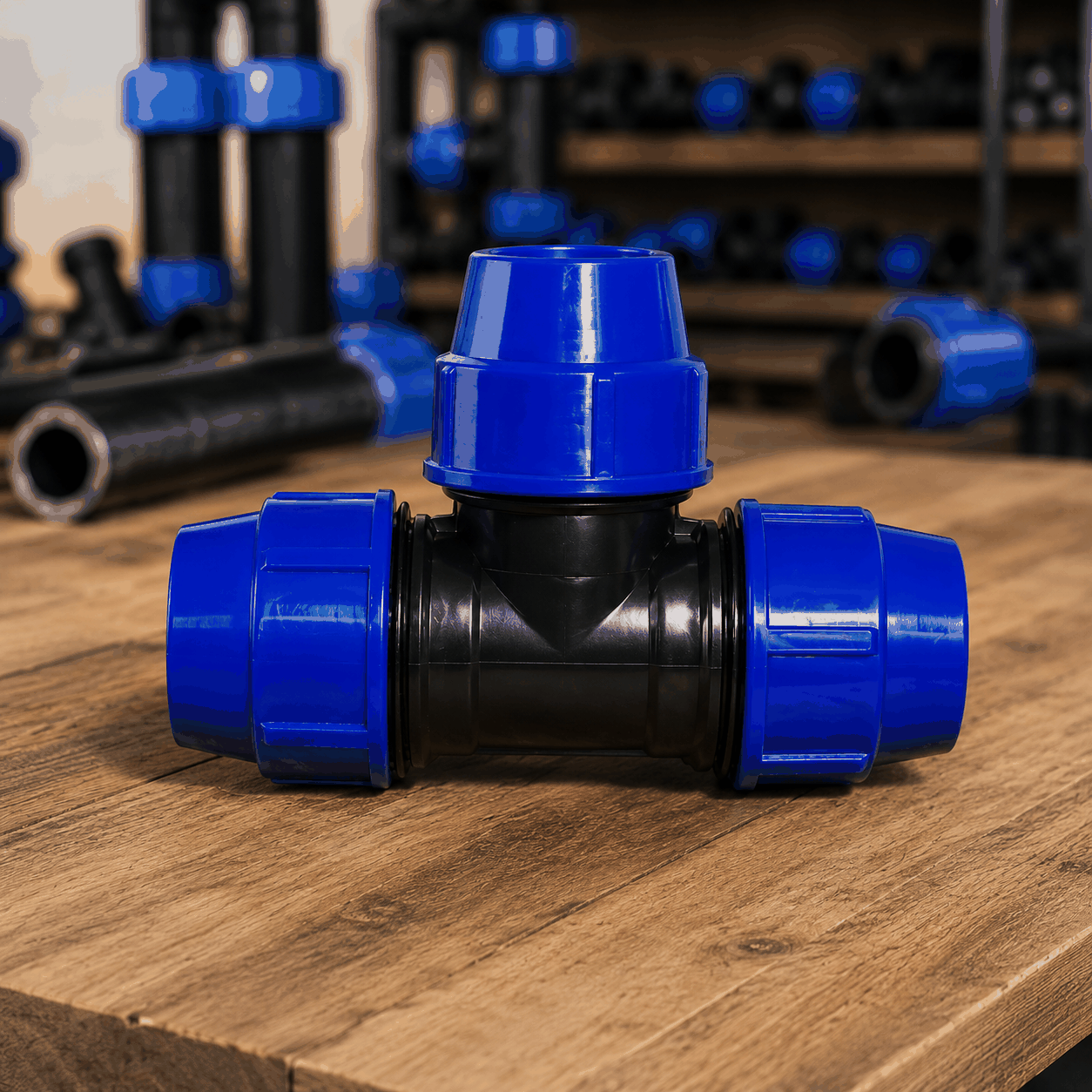 Tee de compresión HDPE